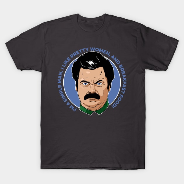 Ron Swanson T-Shirt by DeMilburn